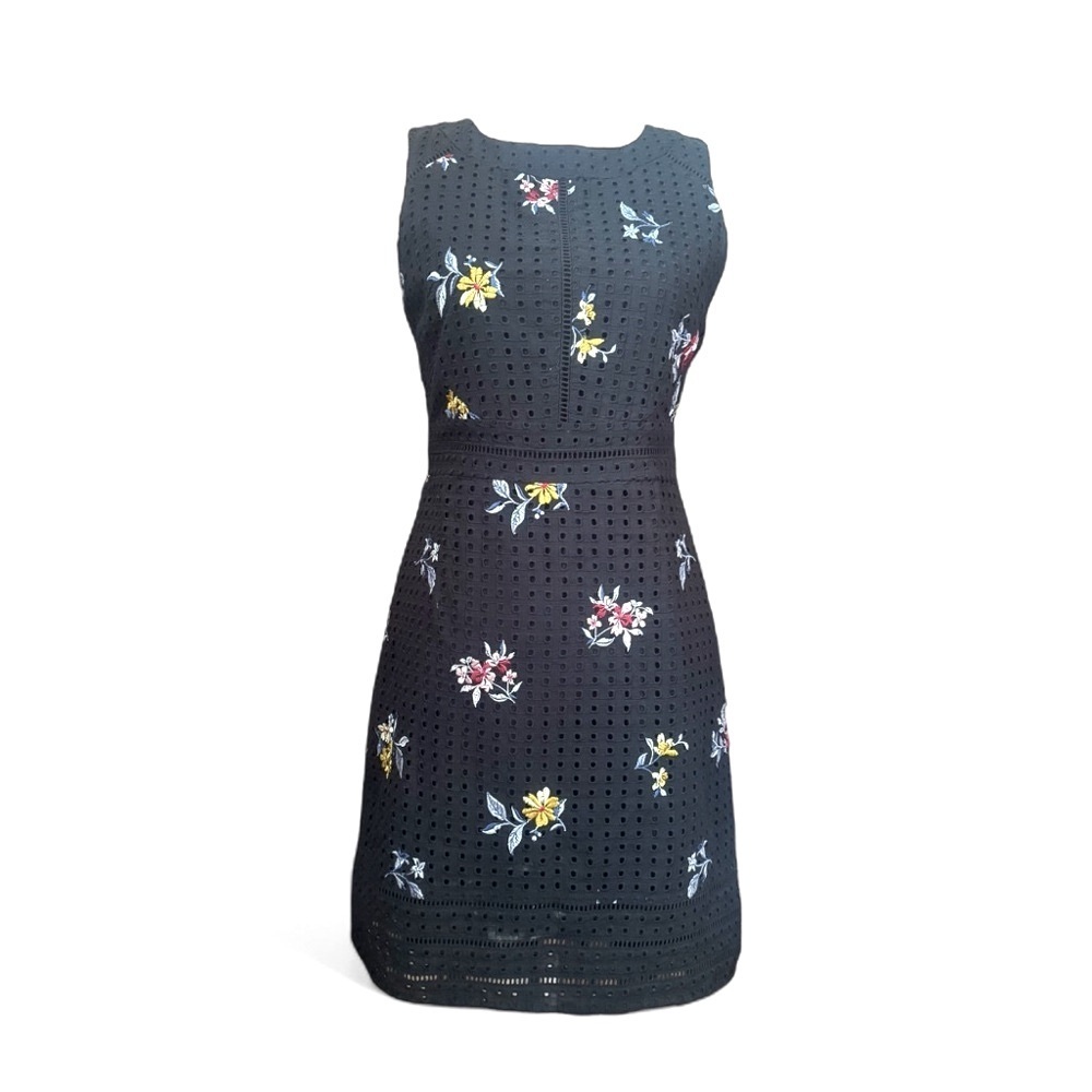 Ann Taylor Embroidered Eyelet Floral Sheath Dress